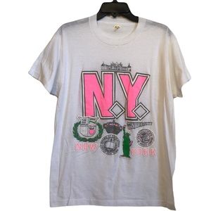 Vintage screen stars NY University New York tee Tshirt women's xl single‎ stitch